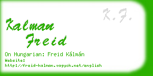 kalman freid business card